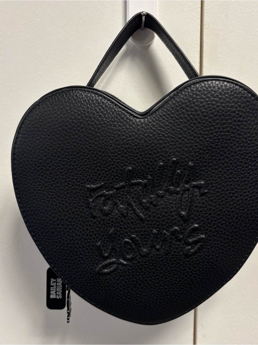 Bailey Sarian x Ipsy black heart crossbody bag goth dark coquette Y2K